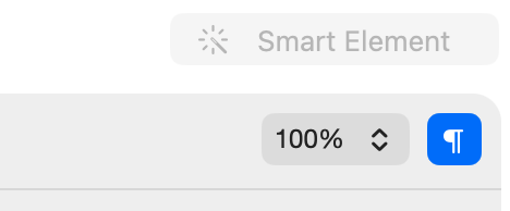 Typinator toolbar icons on macOS showing script snippet, plain text snippet, and formatting marker symbols — interface detail for managing text expansion types.