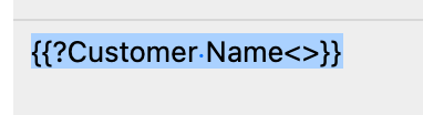 Typinator snippet example on macOS showing a placeholder variable for ‘Customer Name’ — demonstrating how to use input fields in text expansion templates